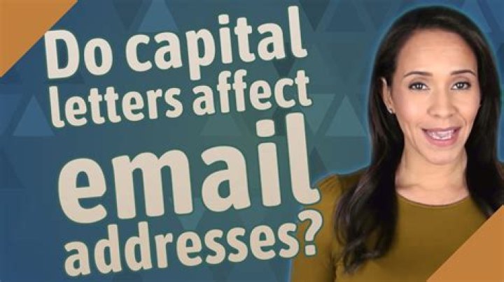 Is capital letter allowed in email?
