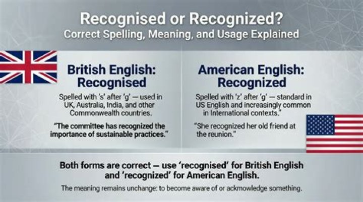 Is it recognized or Recognised?