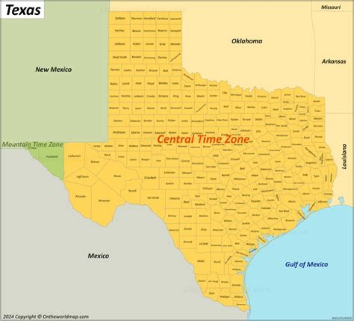 Is Lubbock Texas in Central Time Zone?
