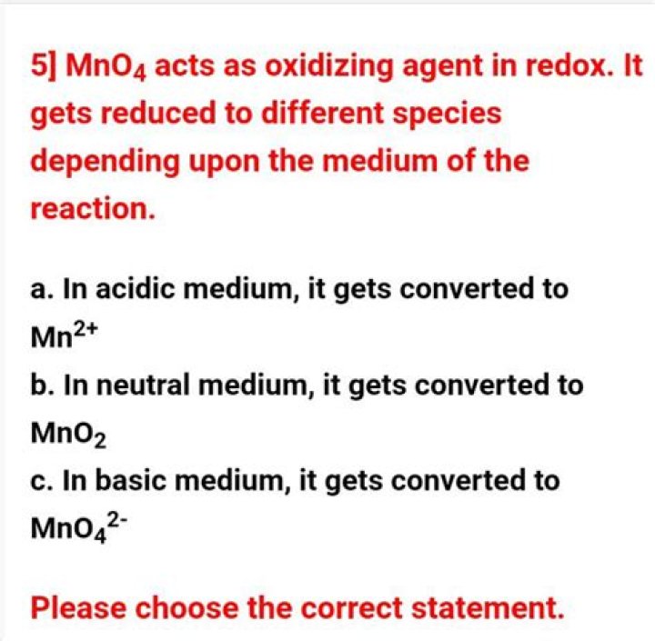 Is mno4 an oxidizing agent?