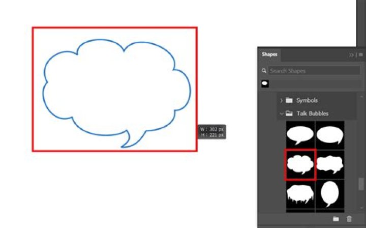 Is there a speech bubble shape in Photoshop?