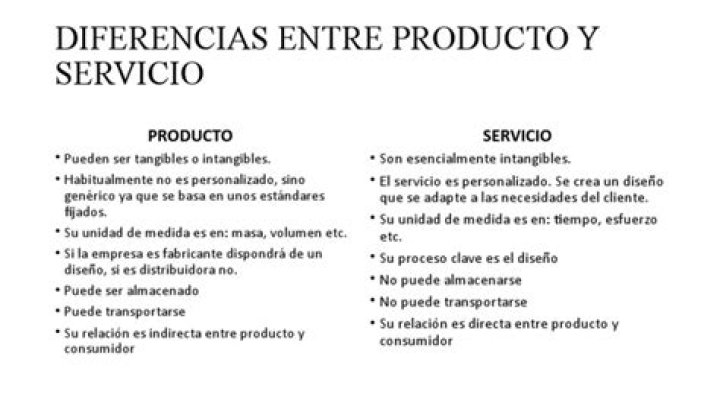 Que es un producto y un servicio?