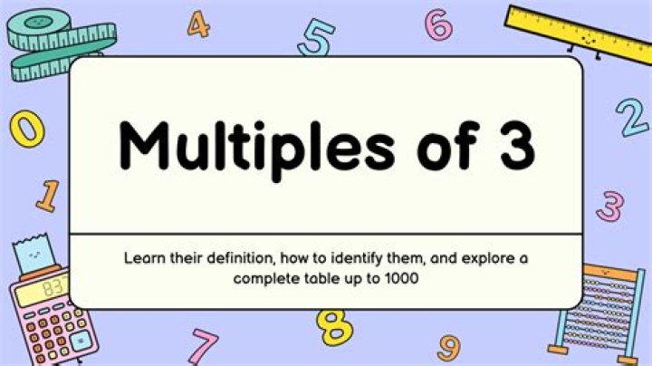 What are all the multiples of 3?