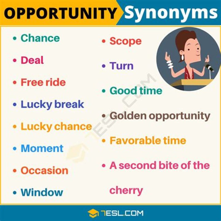 What are synonyms for opportunity?