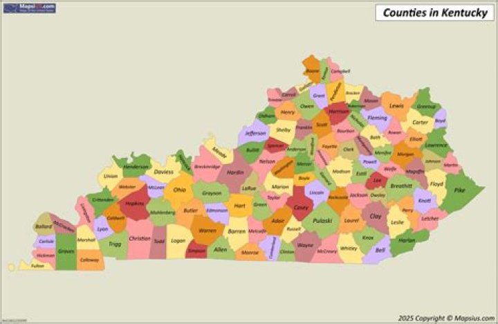 What are the 10 most populated counties in Kentucky?
