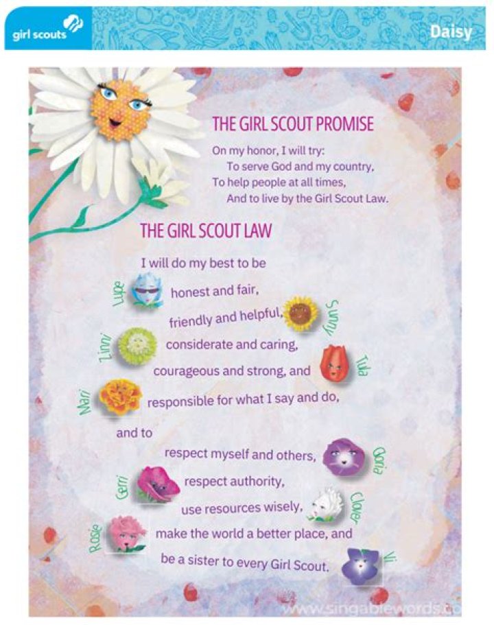 What are the 3 parts of the Girl Scout Promise?