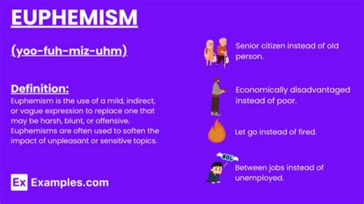 What are the 5 examples of euphemism?