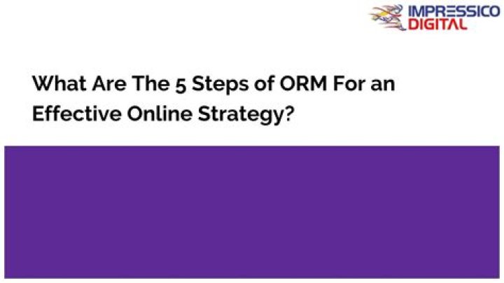 What are the 5 steps of ORM?