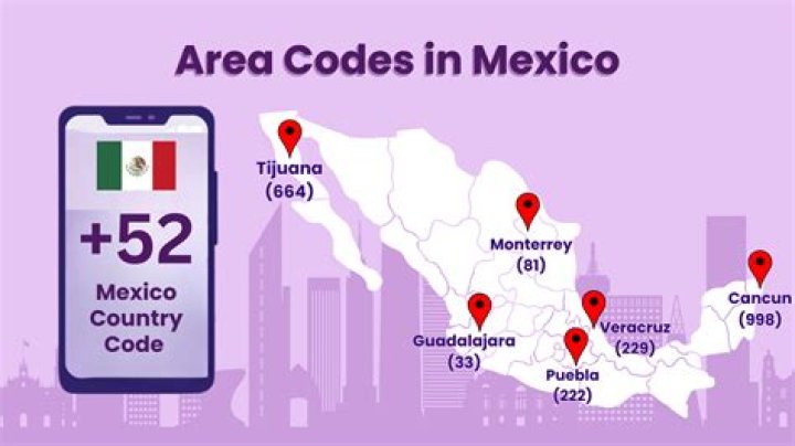 What are the area codes in Mexico?