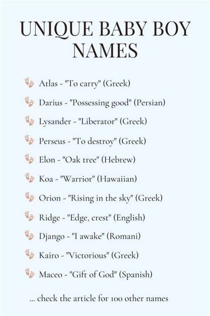 What are the most unique baby names?