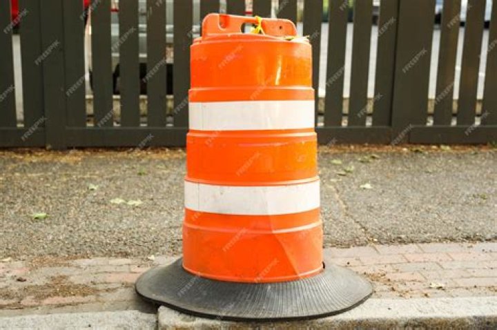 What are the orange construction cones called?