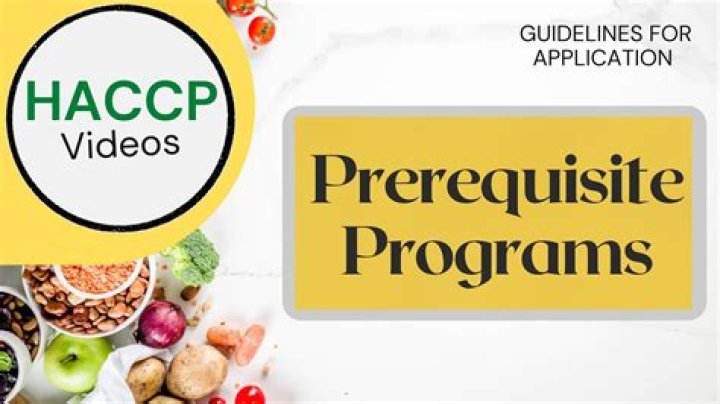 What are the prerequisite programs for HACCP?