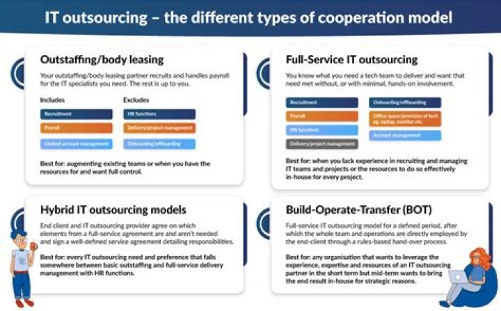 What are the types of IT outsourcing?