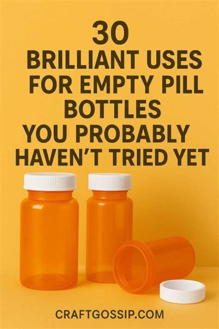 What can you do with empty medicine bottles?