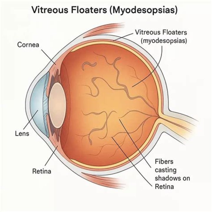What causes Myodesopsia?