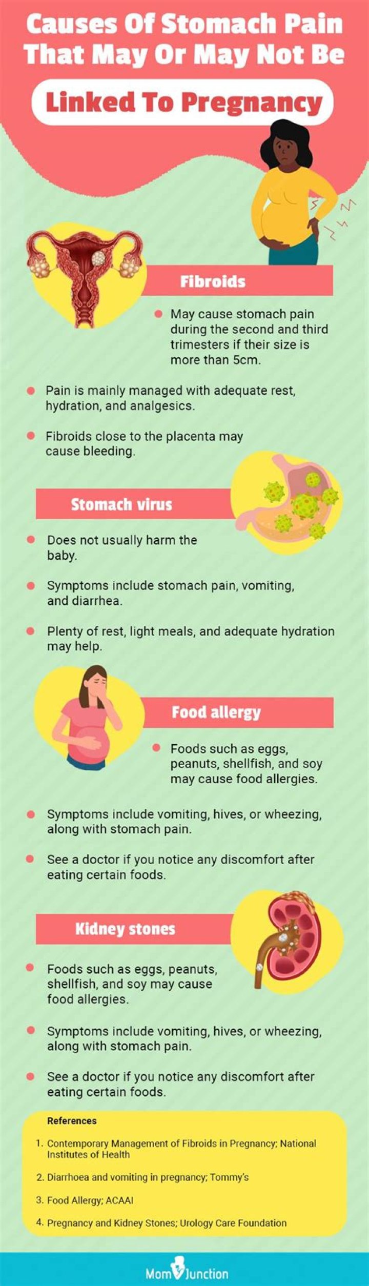 What causes upper stomach pain while pregnant?