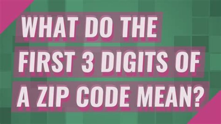 What do the first 3 digits of a zip code mean?