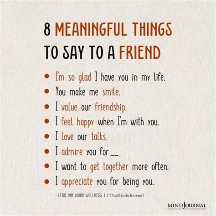 What do you say to a bad friend?