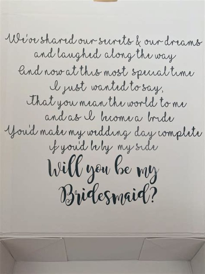 What do you write in a bridesmaid proposal?