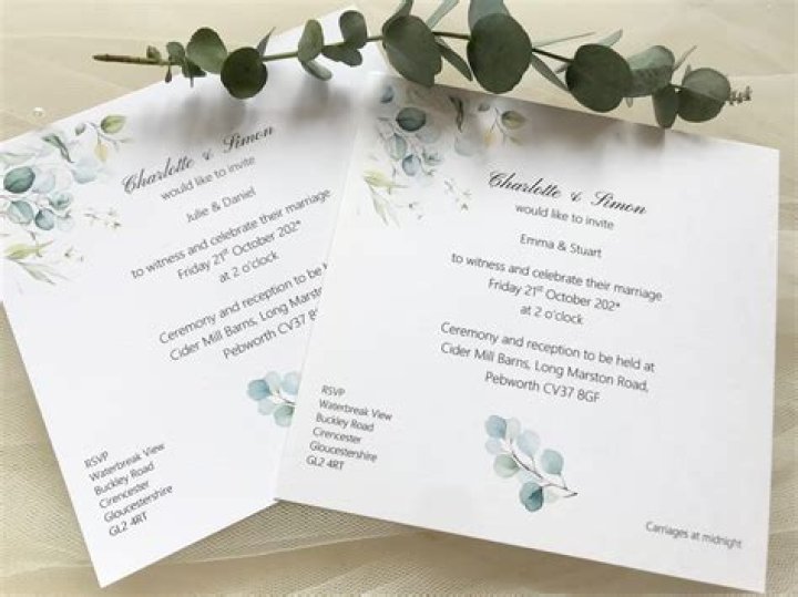 What do you write on a wedding invitation UK?