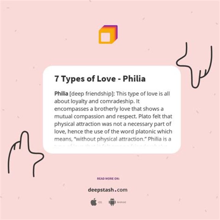 What does philia mean in love?