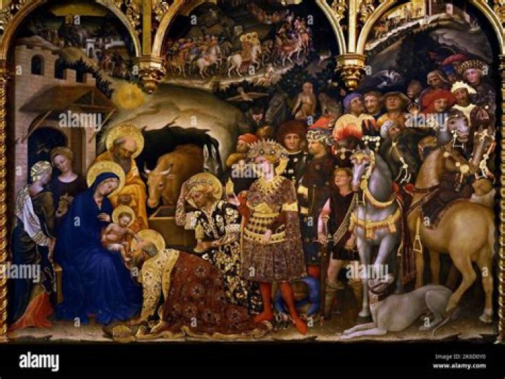 What does the Adoration of the Magi painting mean?