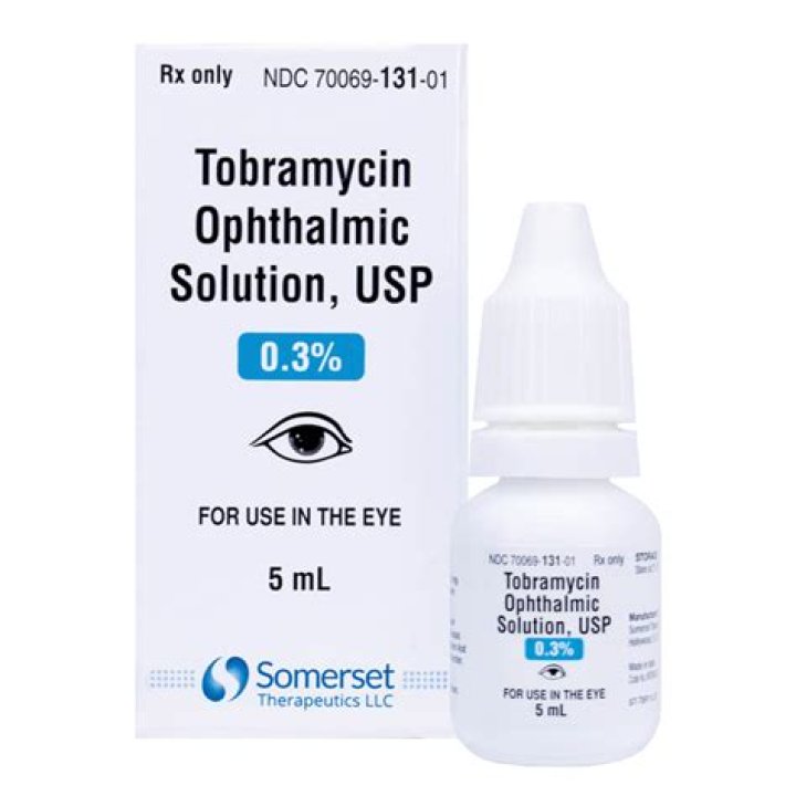 What does tobramycin ophthalmic solution treat?