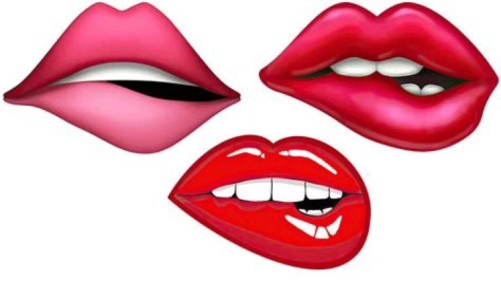 What emoji has red lips?