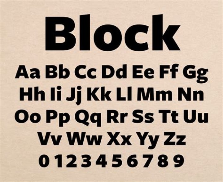 What font is used for block letters?