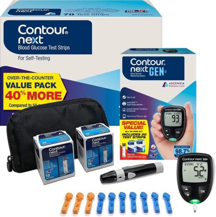 What glucose test strips are compatible with Contour next?