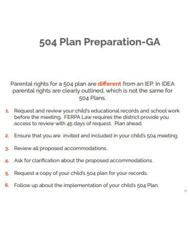 What is a 504 plan add?