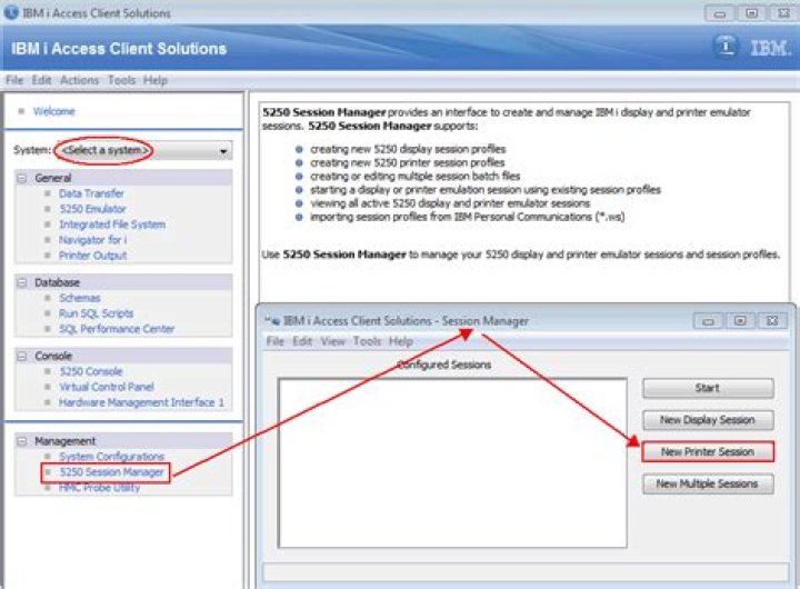 What is a 5250 session?