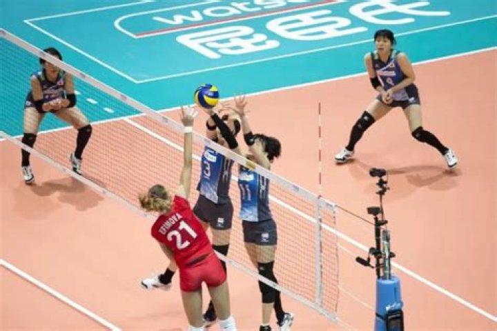 What is a blocking line in volleyball?