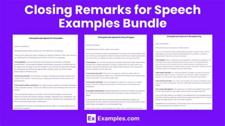 What is a good closing statement for a speech?