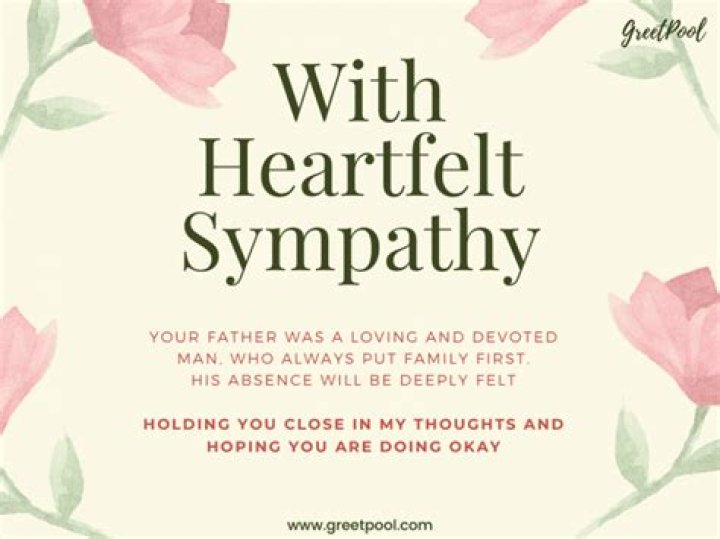 What is a good sympathy message?