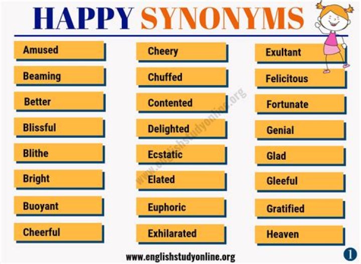 What is a good synonym for happiness?