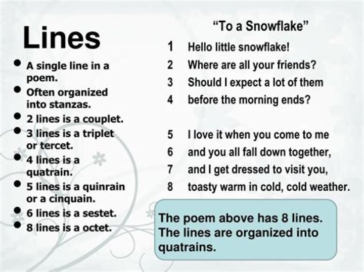 What is a line of poetry called?