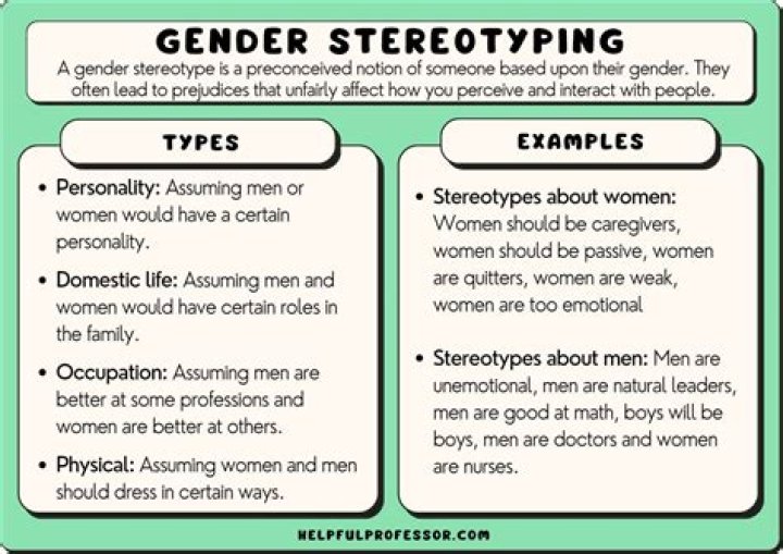 What is an example of stereotyping?