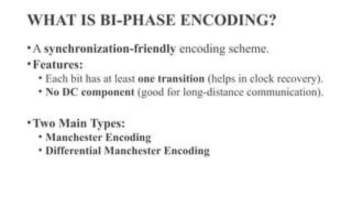 What is biphase encoding?