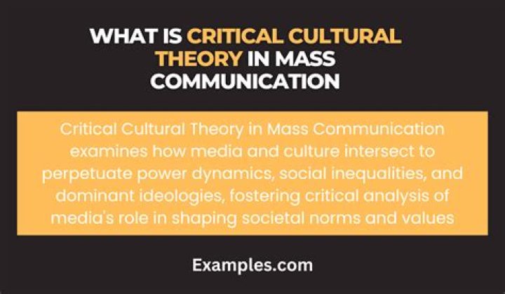 What is critical theory in cultural studies?