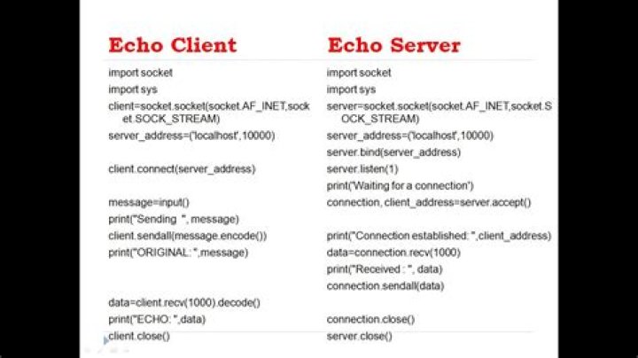 What is echo server and client?
