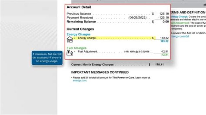 What is Entergy bill customer charge?