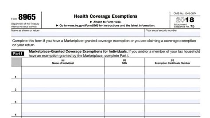 What is exemption G on Form 8965?
