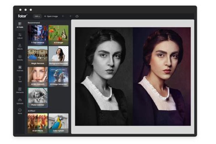 What is it called when you add color to a black and white photo?