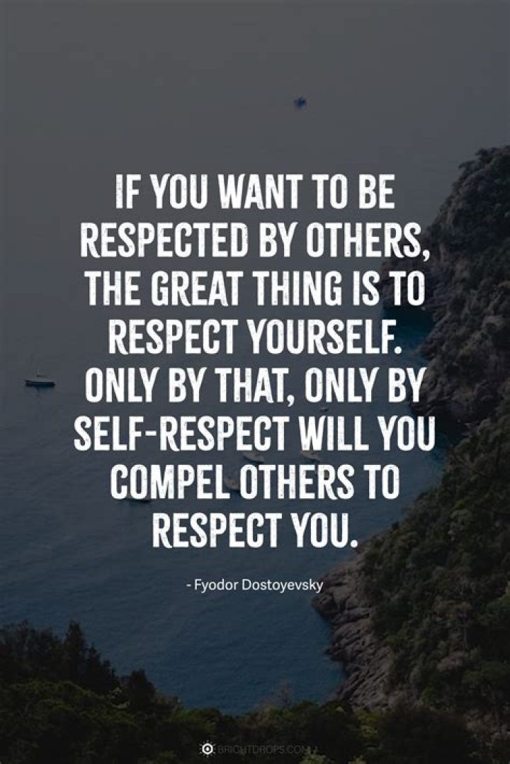What is it called when you respect yourself?