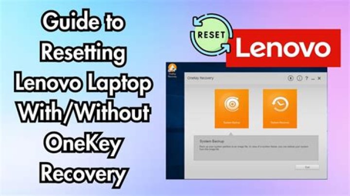 What is Lenovo OneKey recovery?