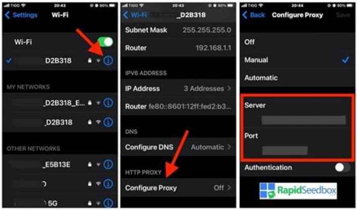 What is proxy settings in mobile?