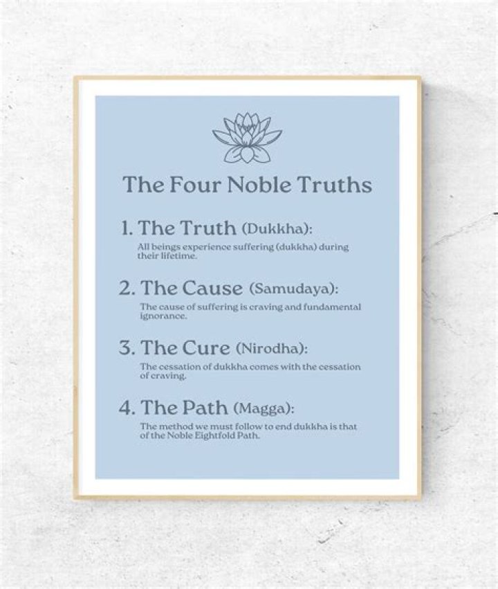 What is the 1st of the Four Noble Truths?