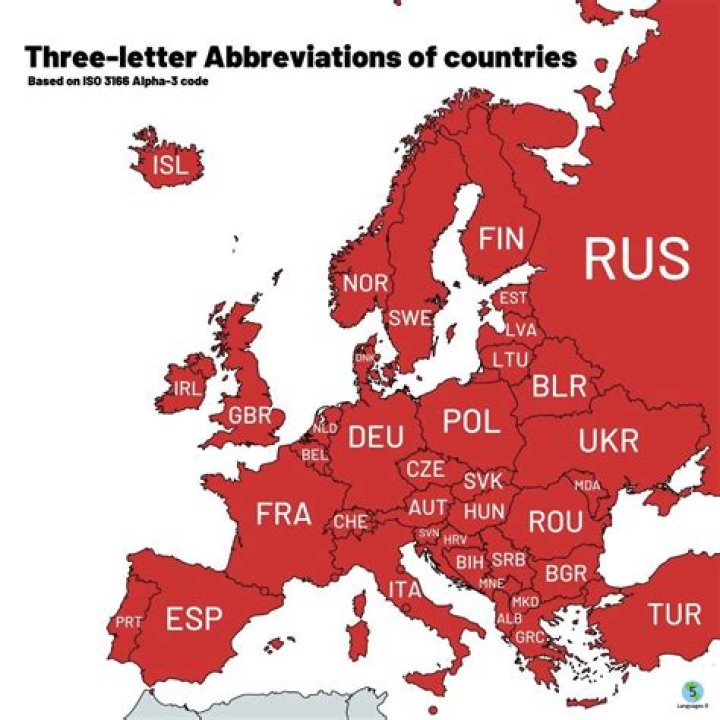 What is the 2 letter abbreviation for Europe?