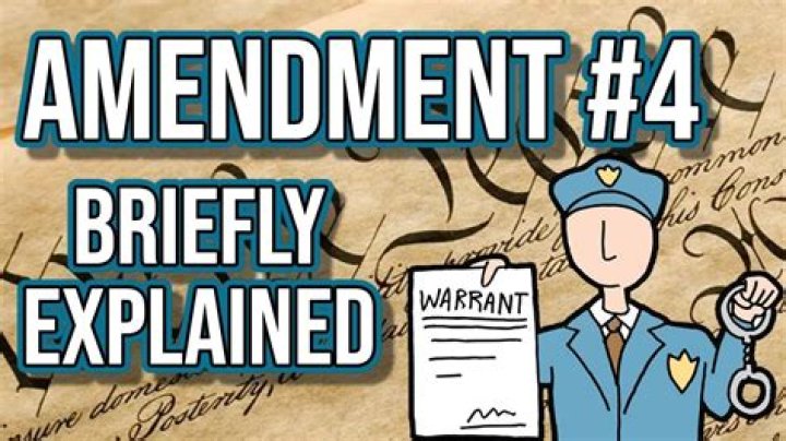What is the 4 amendment in simple terms?